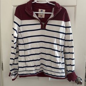 Fat face striped half zip